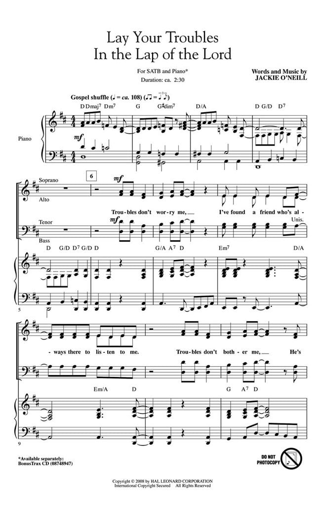 Lay Your Troubles in the Lap of the Lord